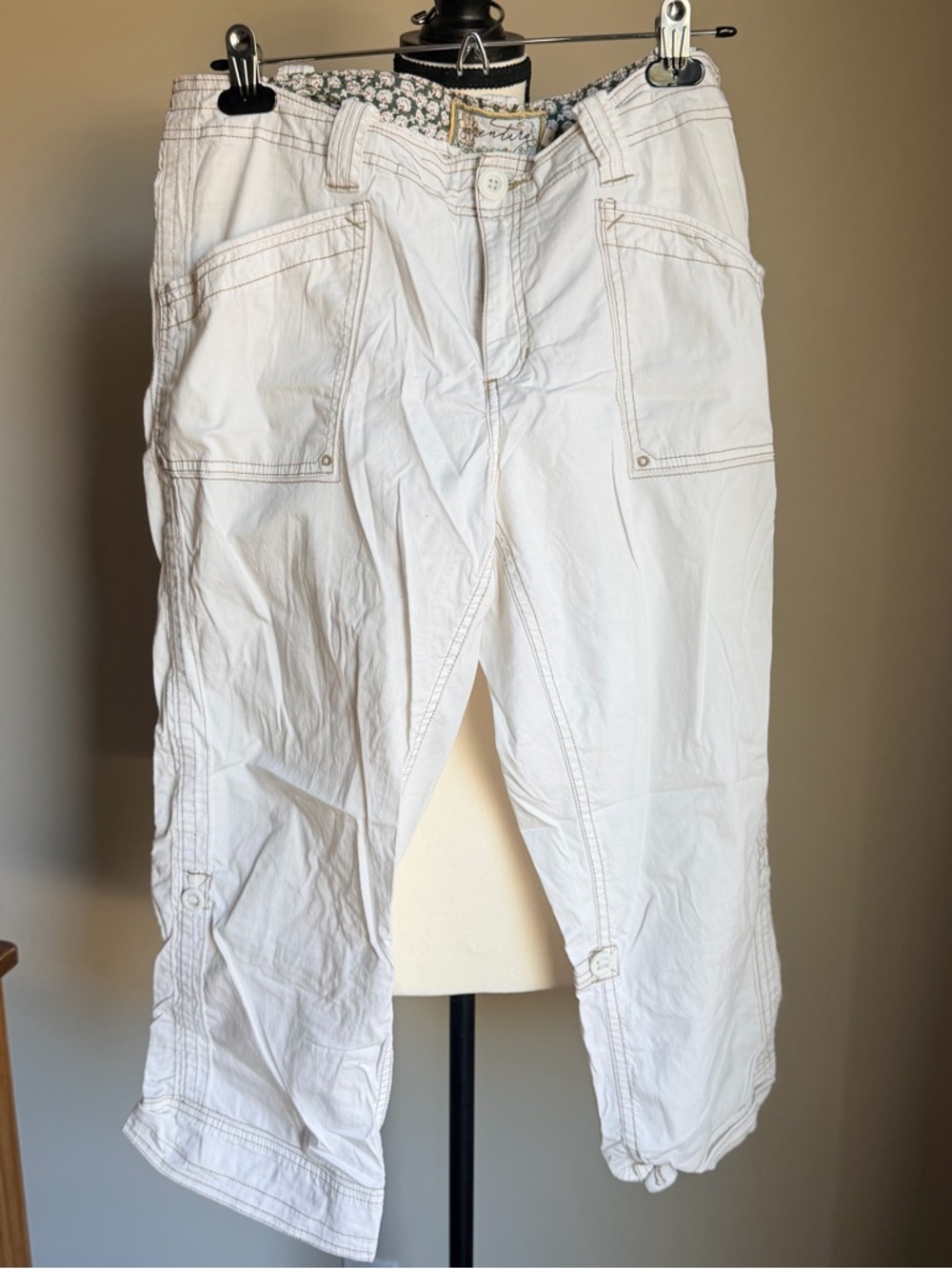 Women’s White Adventura Capri Pants with length options!